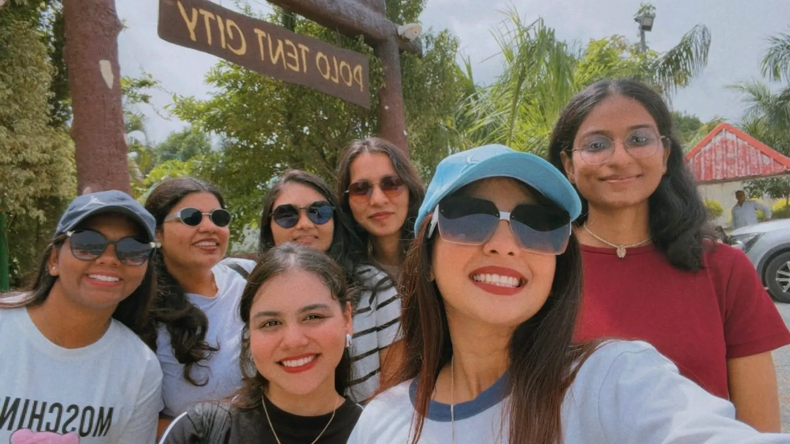 Teammates on a day out together